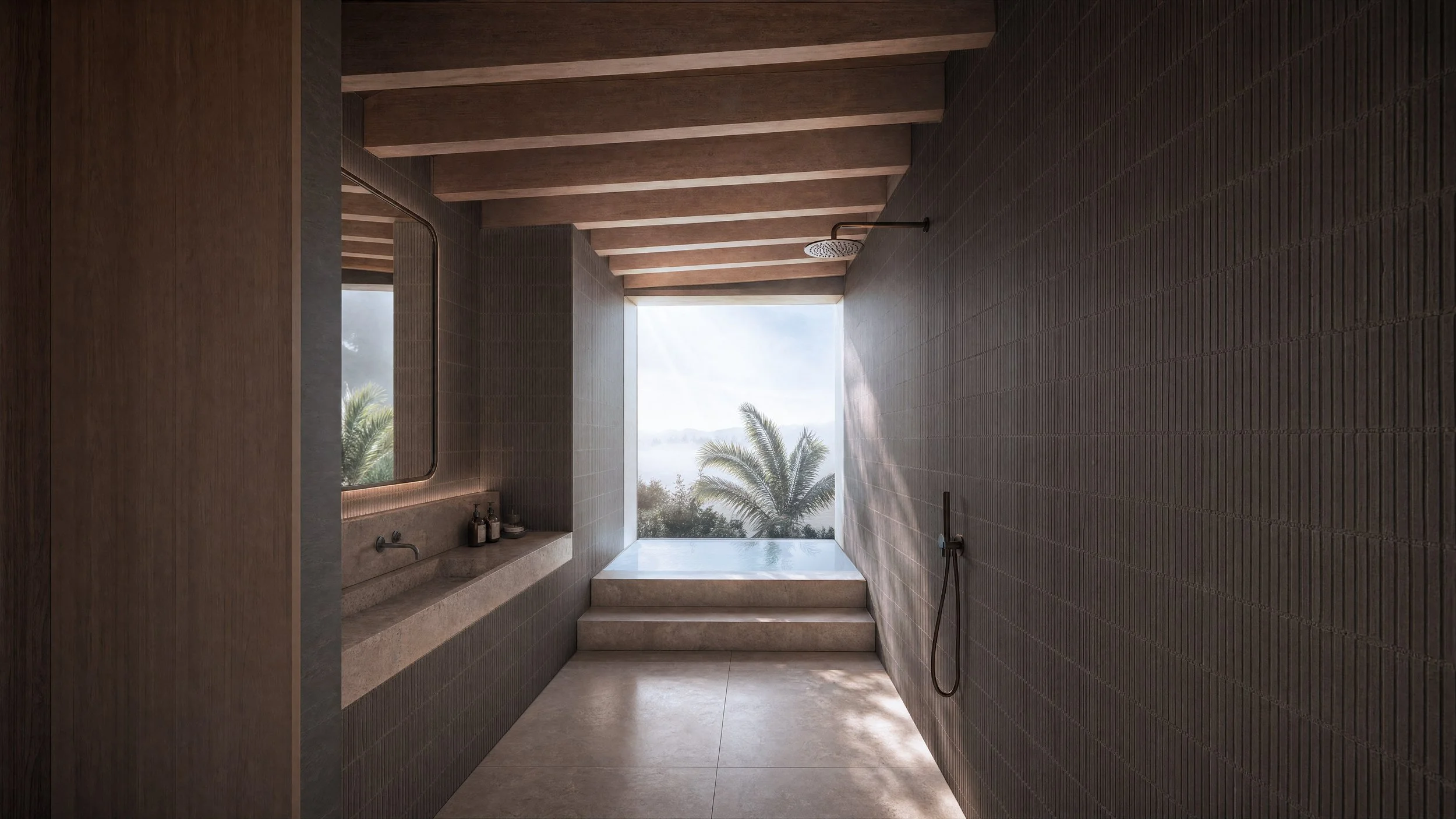 Selong Bay villa, bathroom — Lombok, Indonesia