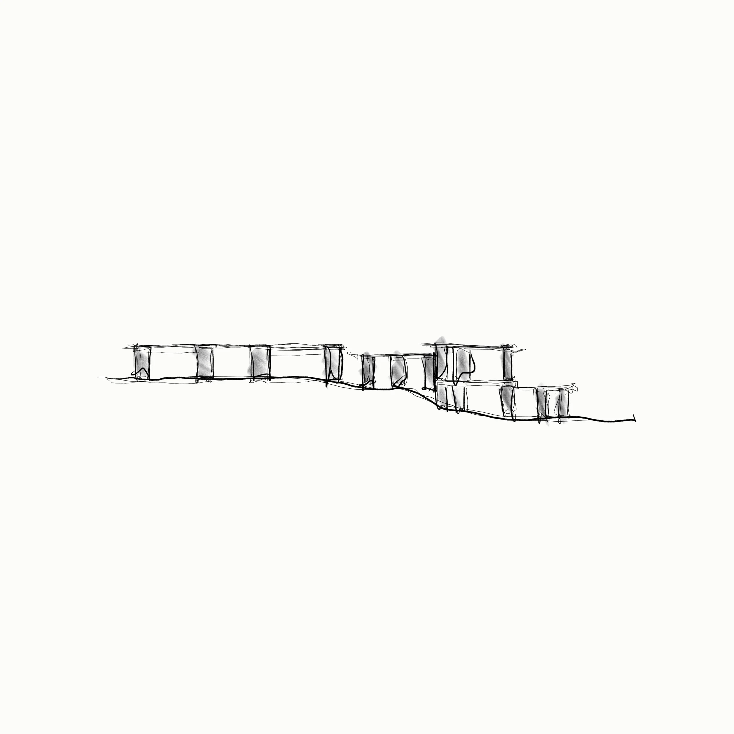 Selong Bay villa, elevation — Lombok, Indonesia