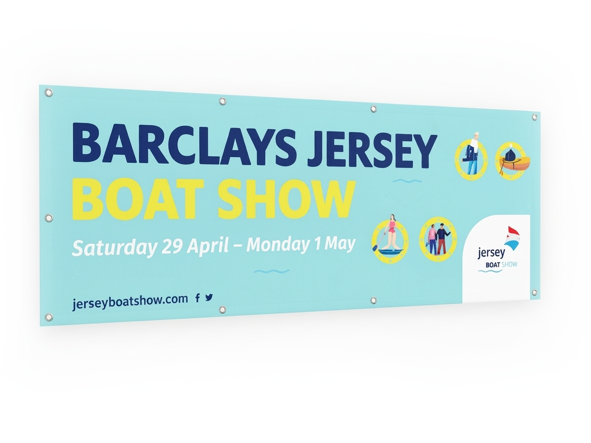Wide format boat show banner by Bigwoods