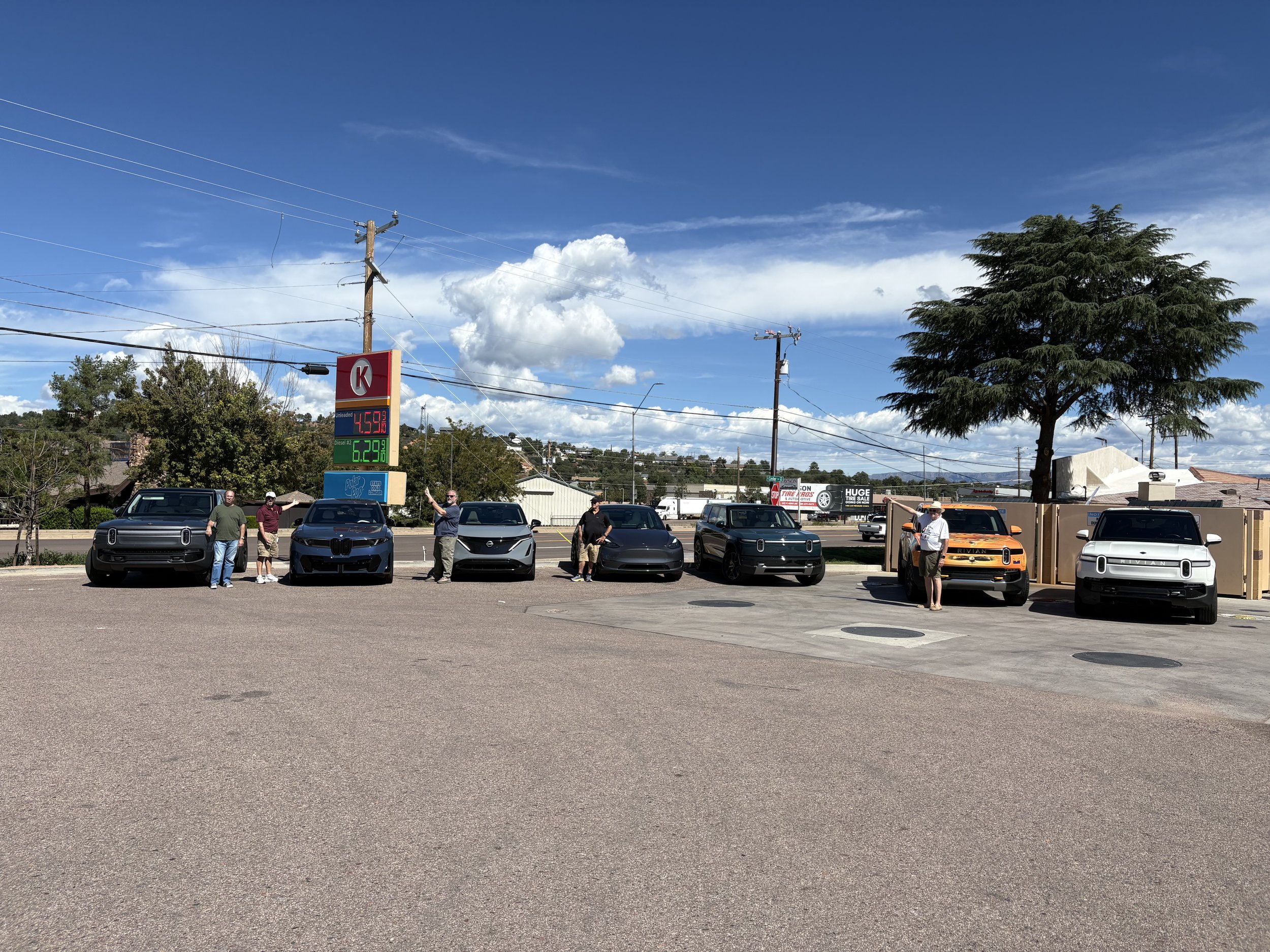 Electric vehicles stopped at the Circle K charging station in Payson