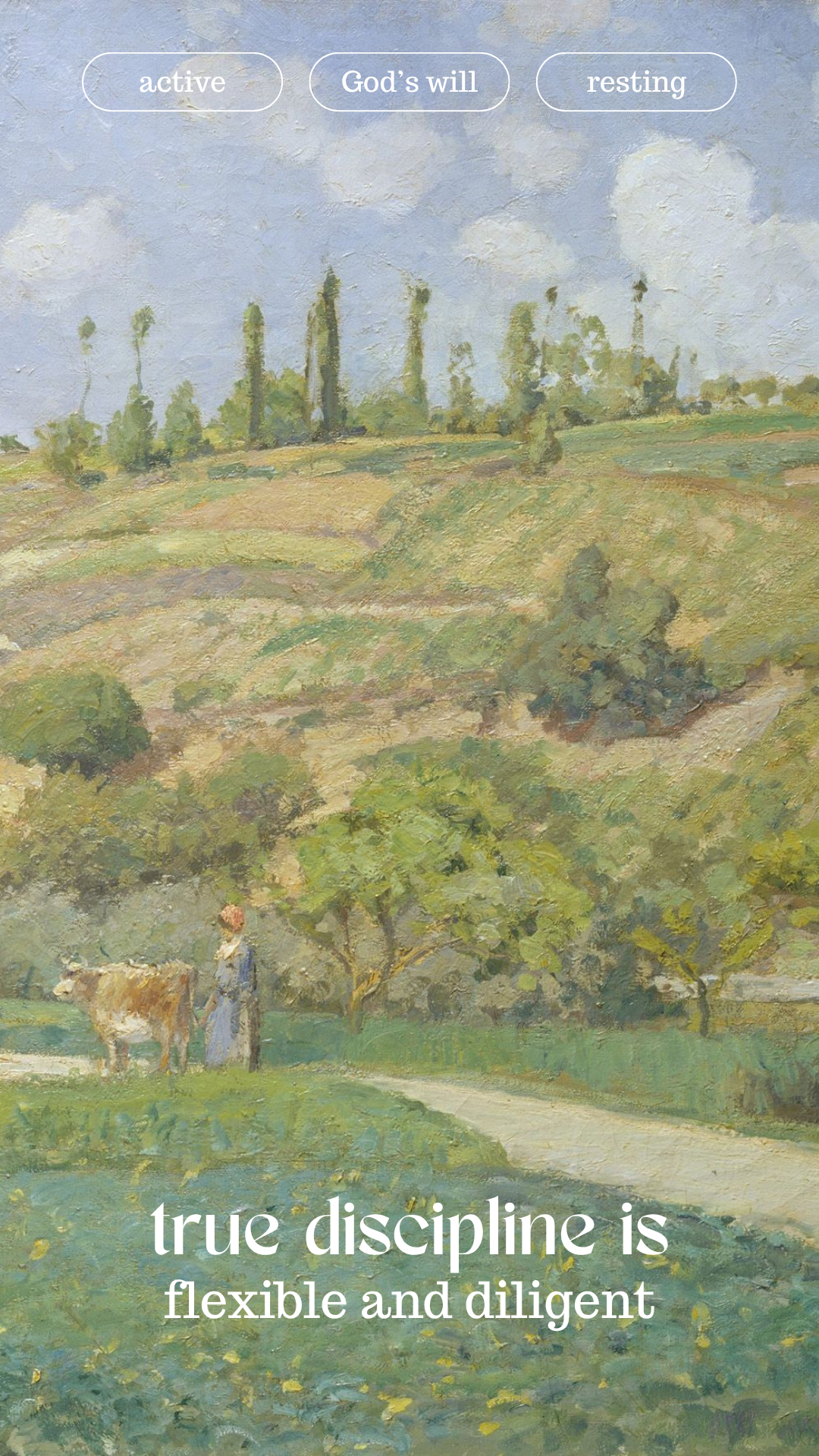 True discipline is flexible and diligent — countryside style