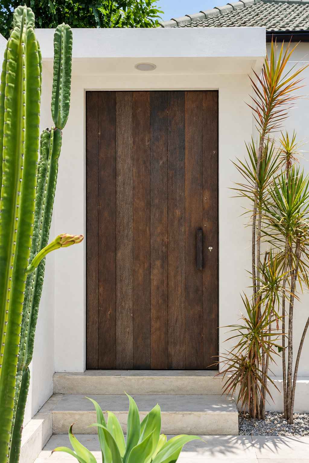 Closed reclaimed Ulin architectural door