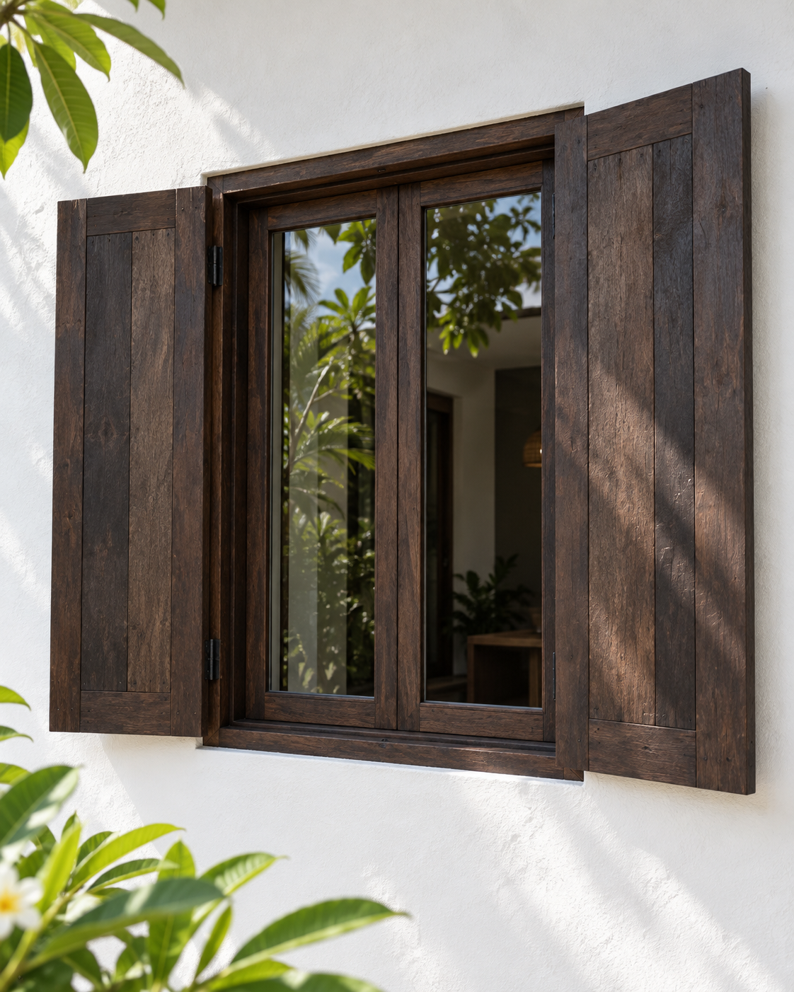 Reclaimed Ulin ironwood window and shutter