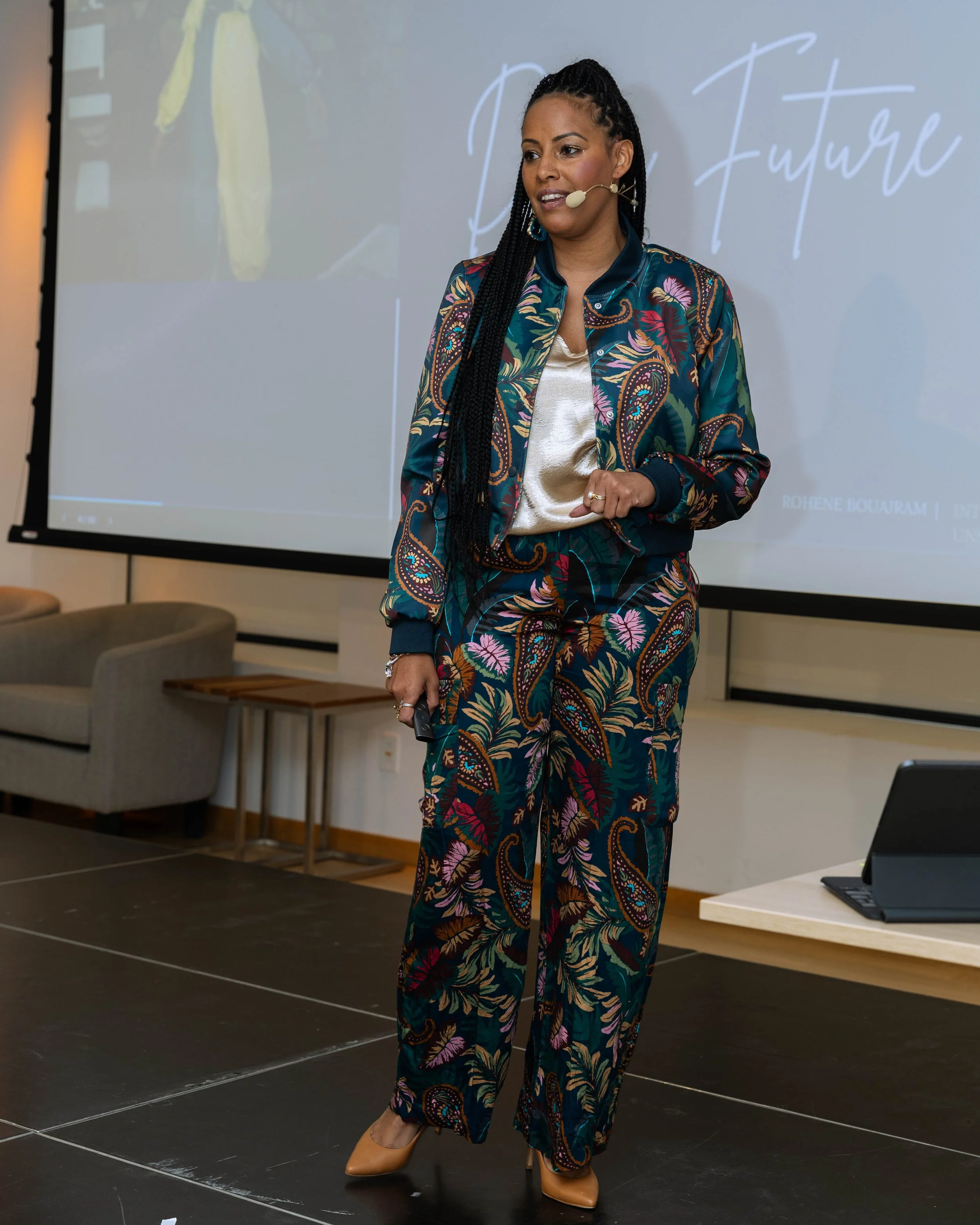 Speaker presenting at conference