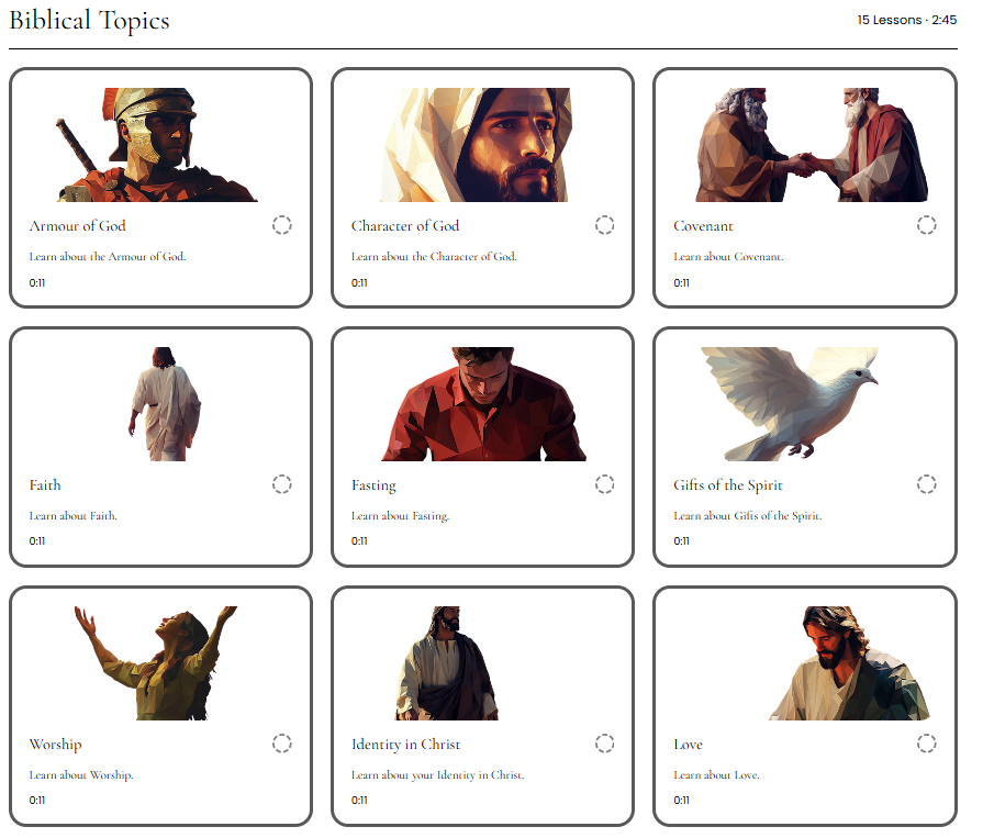 Preview screenshot: Biblical Topics