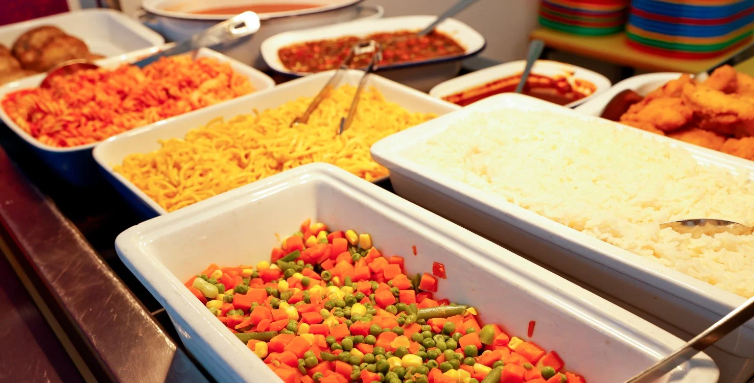 Hot, freshly prepared school lunch at ISJ in Jakarta