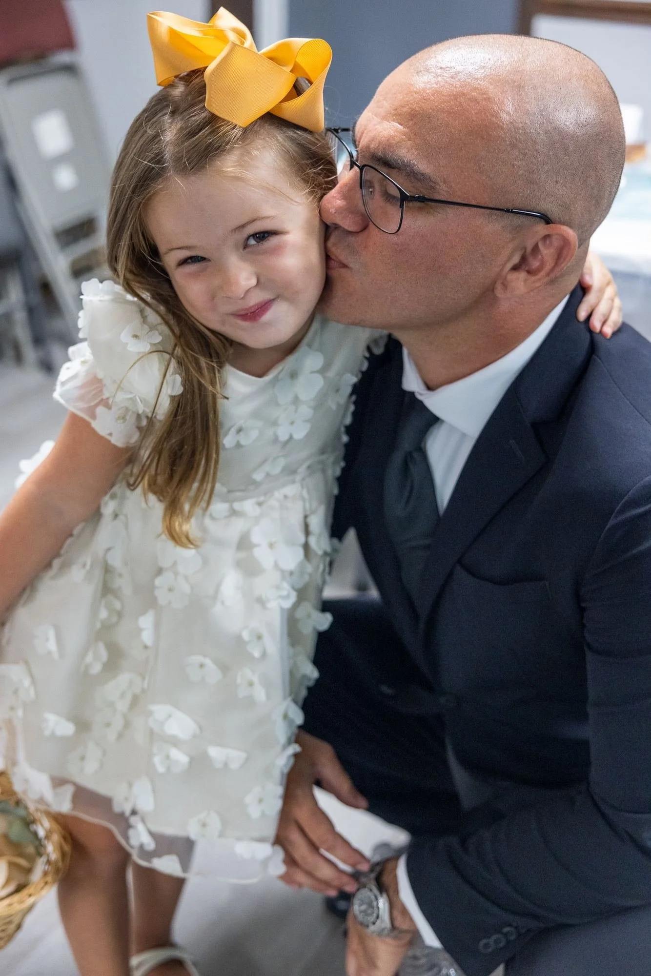 Pastor Simon Davenport with his daughter