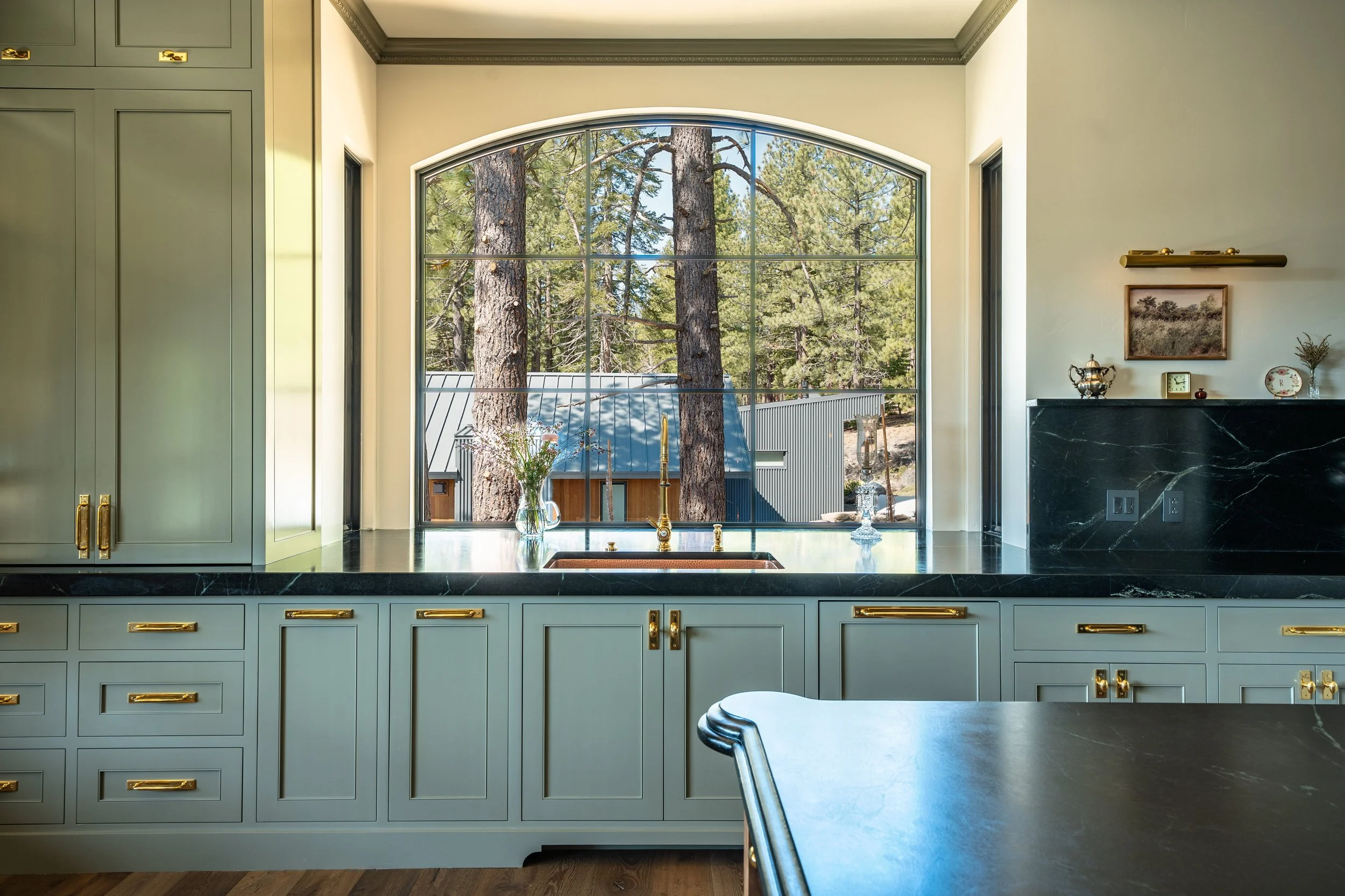 Designer bringing countertop samples to client's home