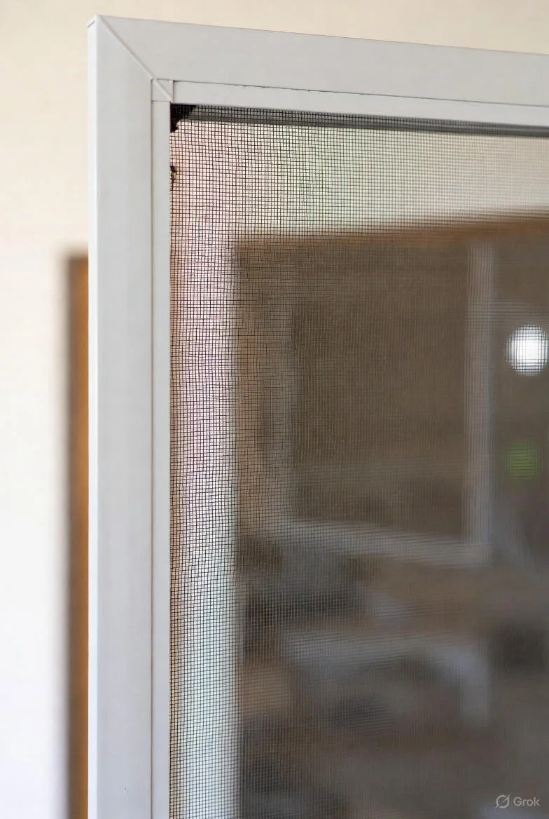 Brand new window screen with heavy-duty mesh installed by ApexWest