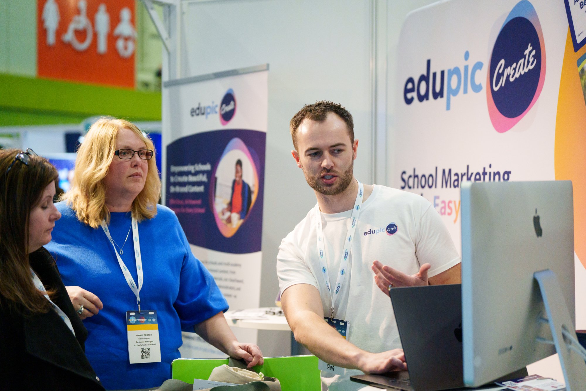 EdTech suppliers and visitors at the exhibition