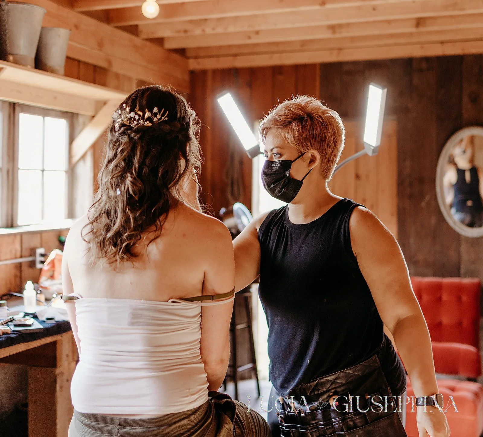 Studio makeup session