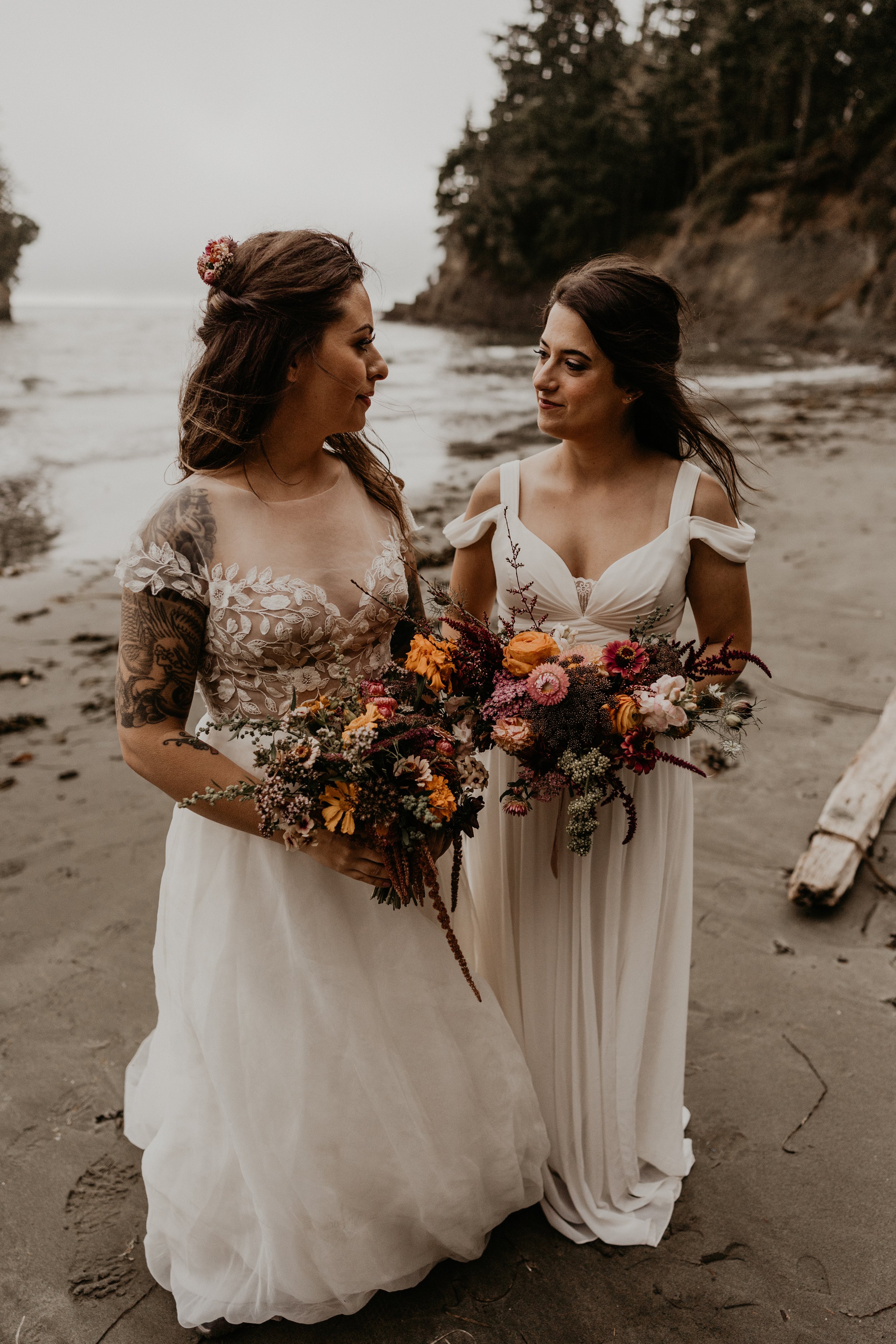 Intimate bridal moment