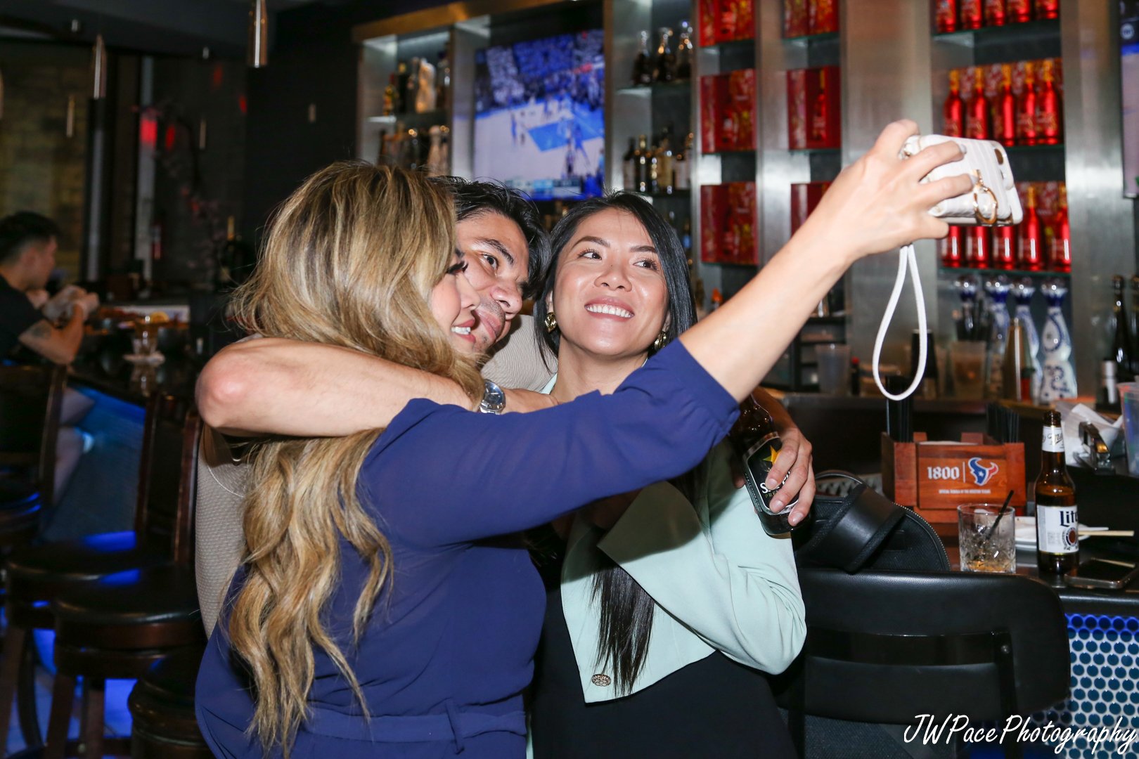 Houston skyline at sunset