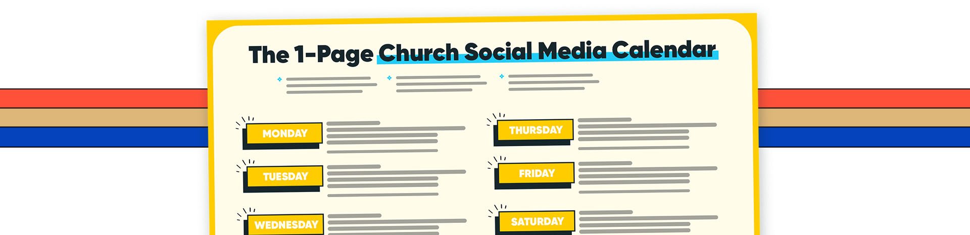 Pro Church Tools - Brady Shearer - The 1-Page Church Social Media Calendar