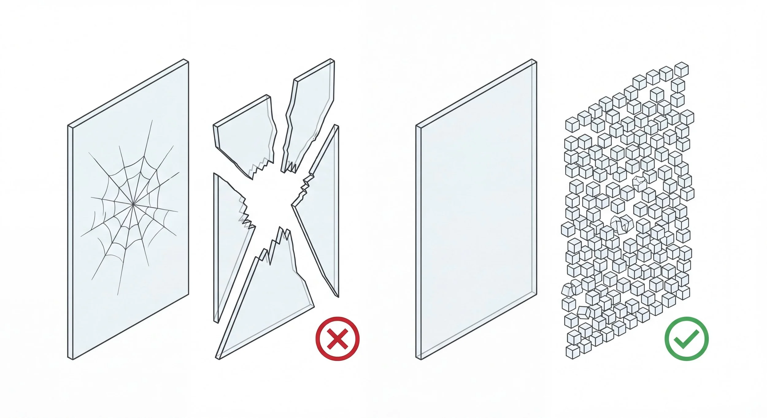 Paroi de douche en verre sécurit - Réalisation Miroiterie du Vieux Port