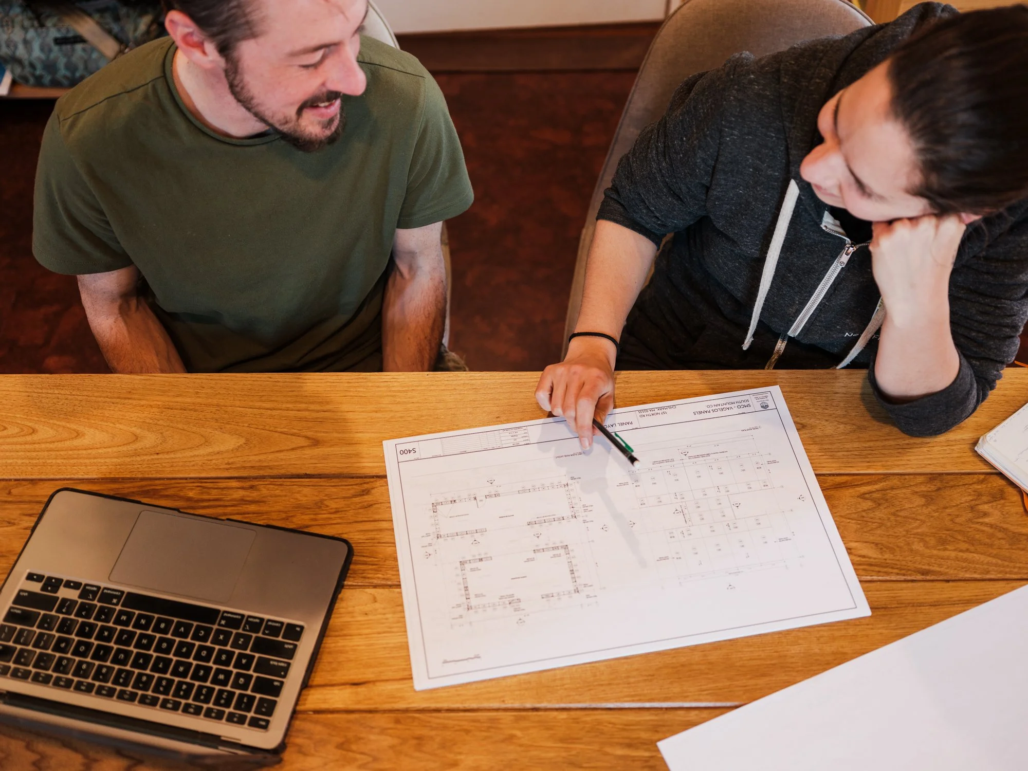 New Frameworks team reviewing plans