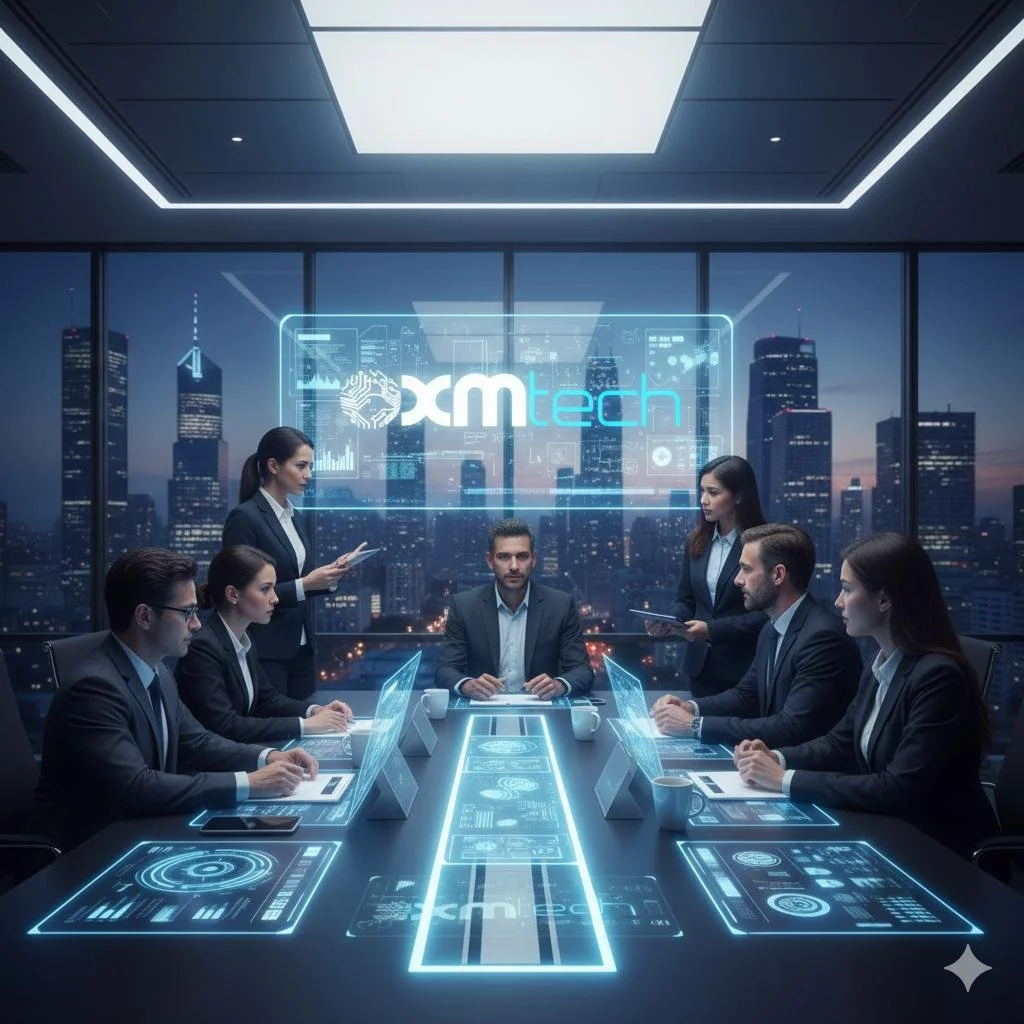 Ilustración de alianza tecnológica entre OXM Tech y NVIDIA.