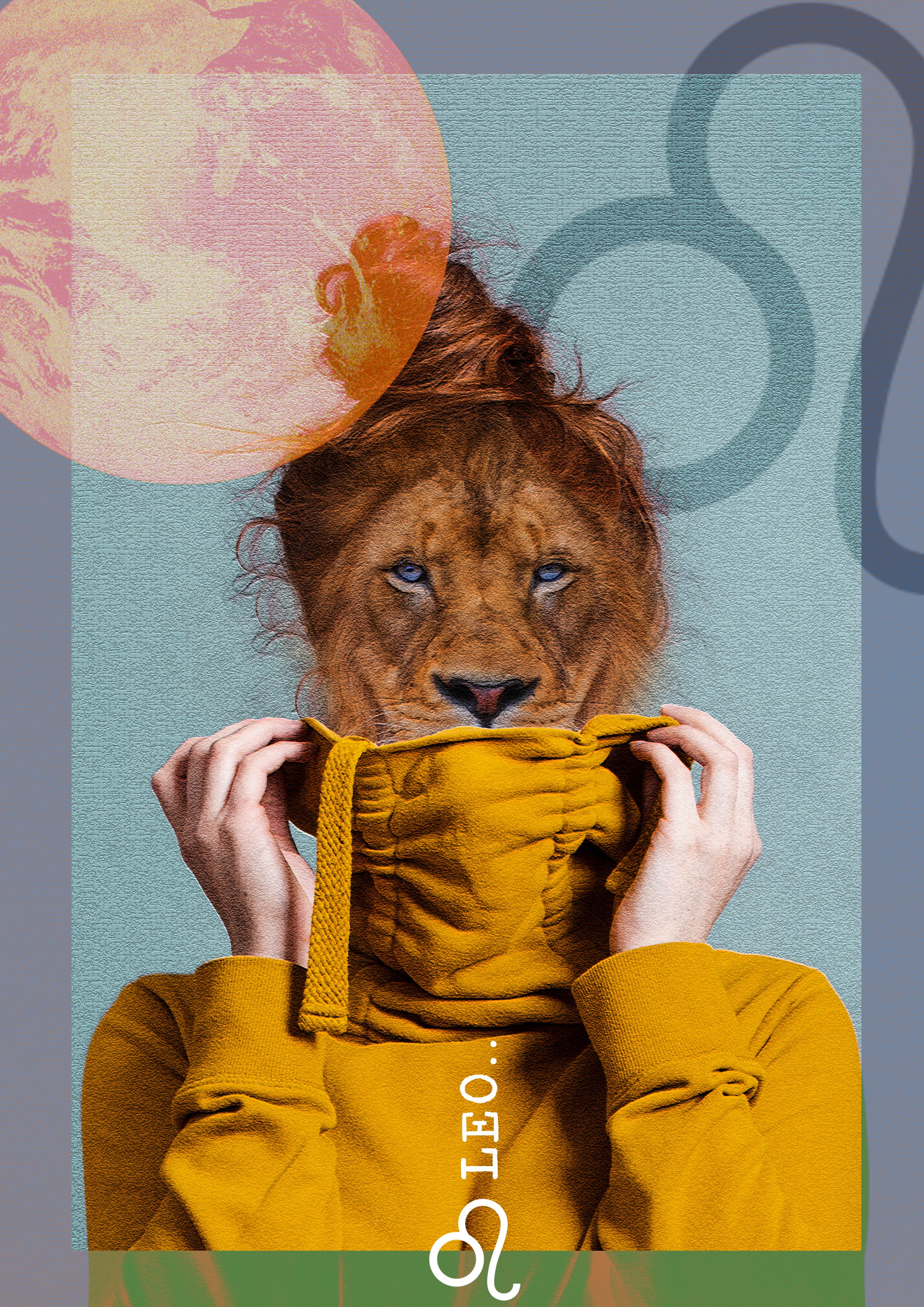 Leo zodiac figure representing the Sun-ruled fire constitution in medical astrology