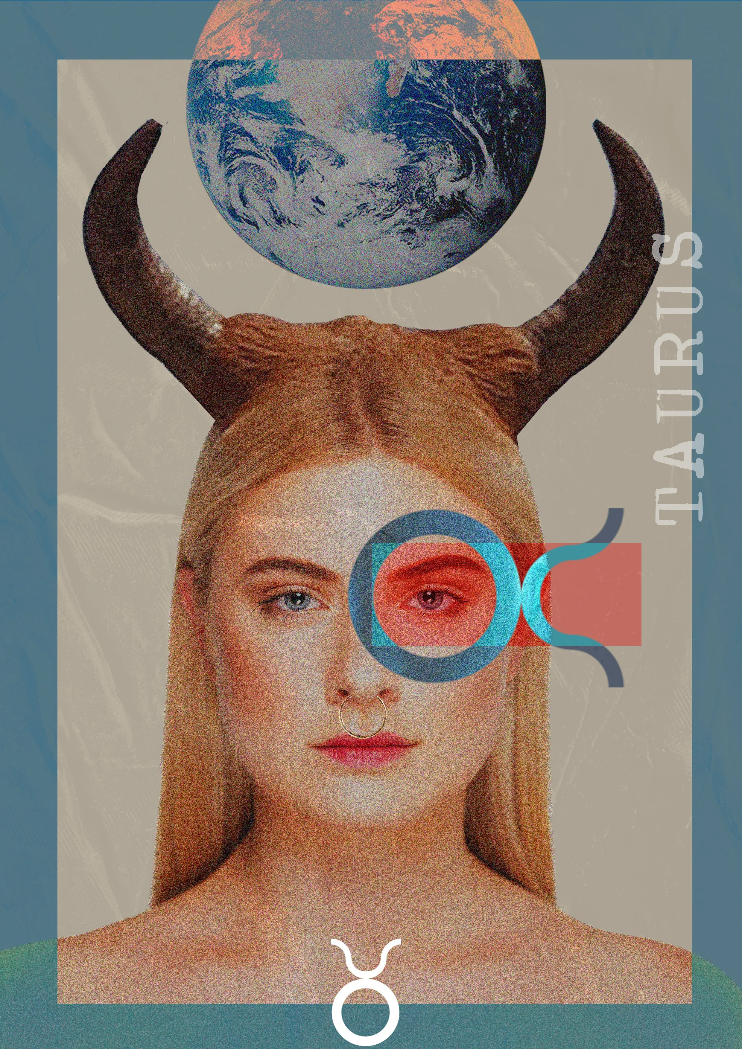 Taurus zodiac figure representing the Venus-ruled earth constitution in medical astrology