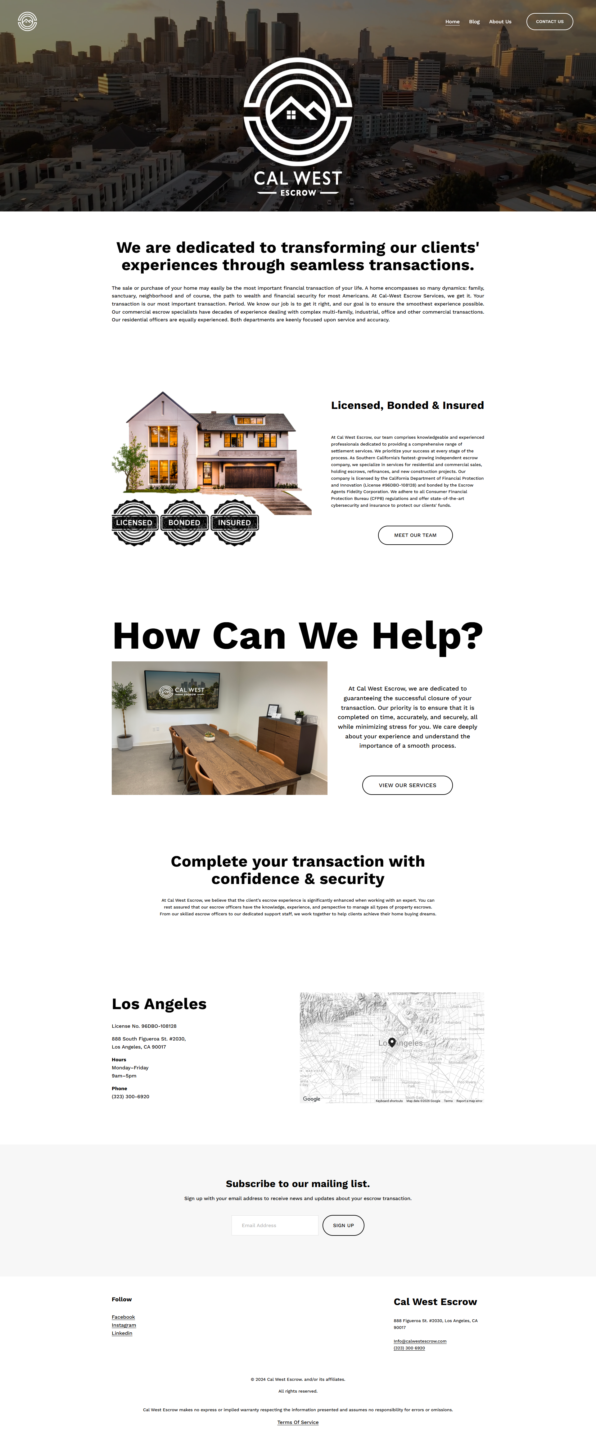 Cal West Escrow marketing by Listed Virtual