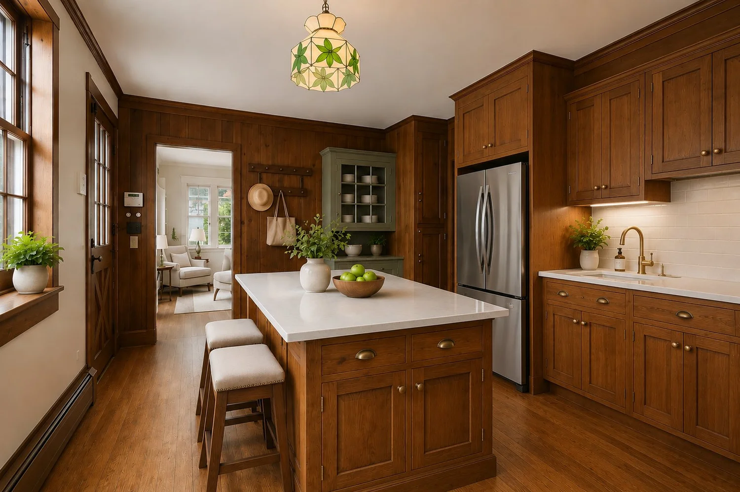 Kitchen, second view, digitally rendered concept