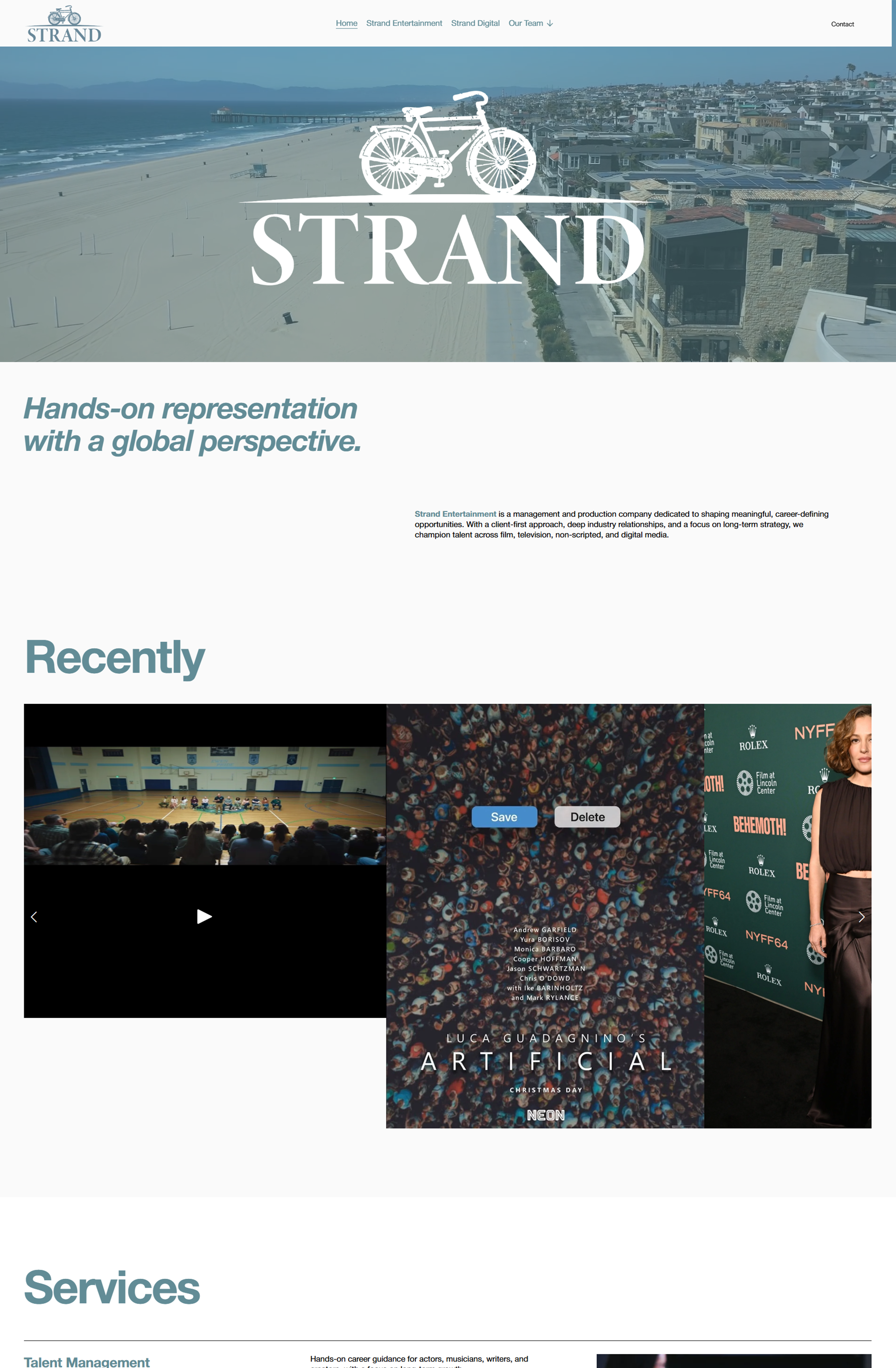 Strand Entertainment brand by ZM3DIA