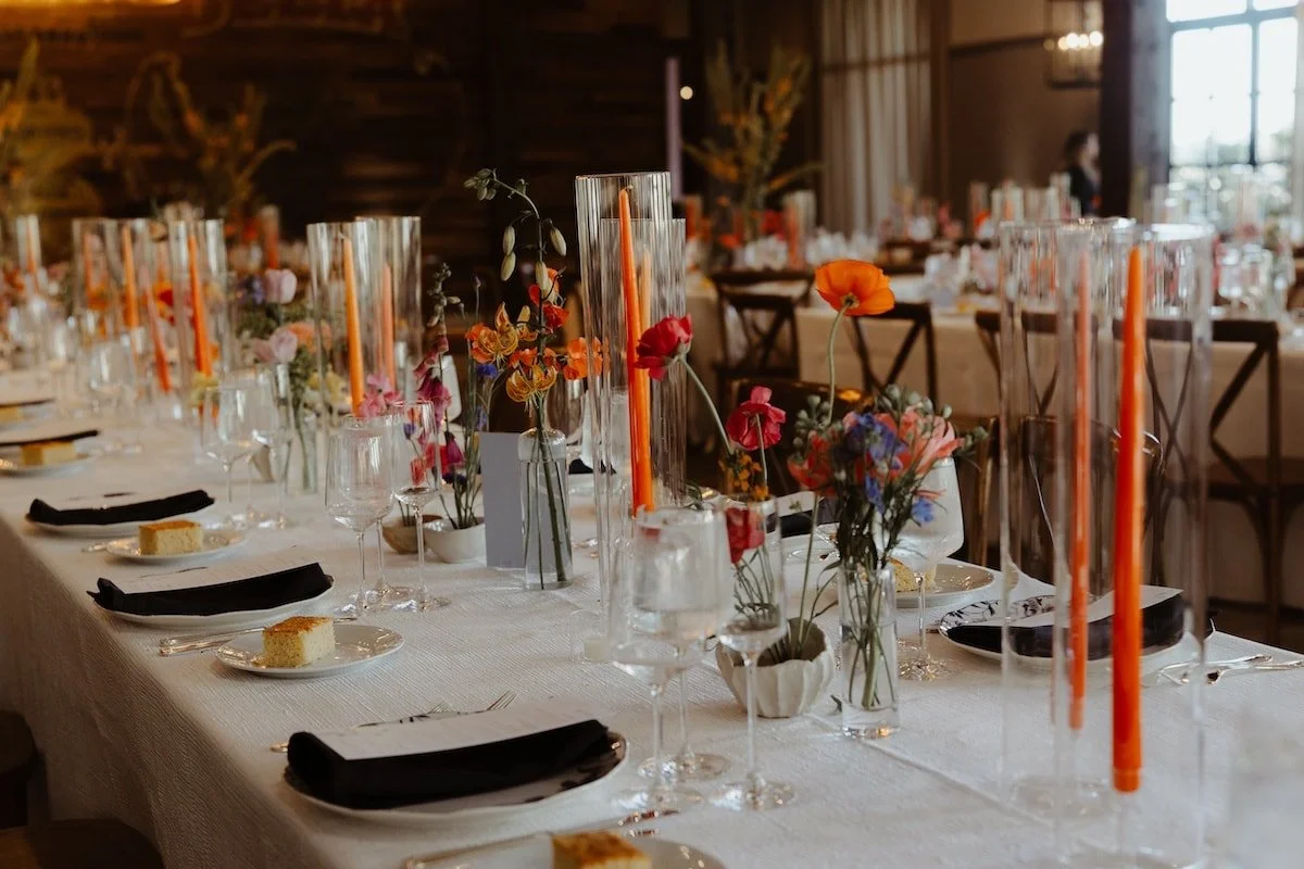 Simple Environmentally Friendly Wedding Reception Tablescape