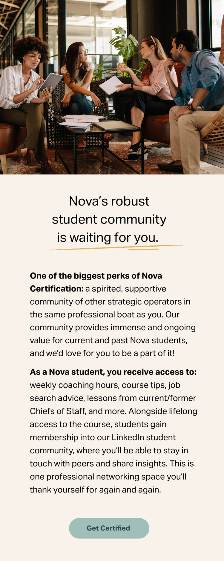 Get Certified by Nova Chief of Staff