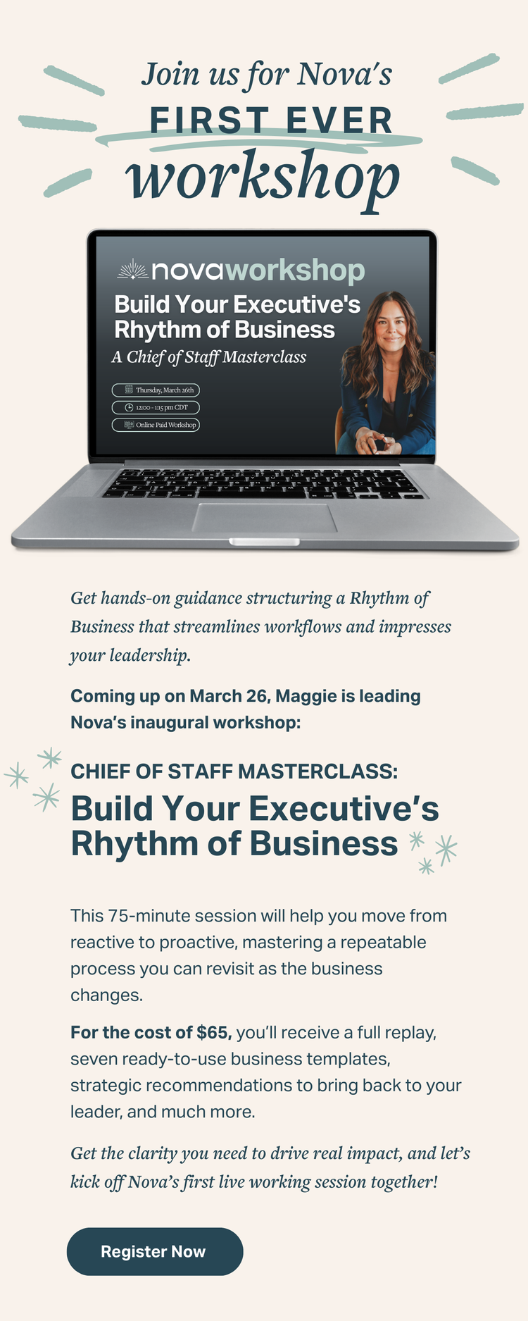 Nova Workshop: Build Your Executive's Rhythm of Business