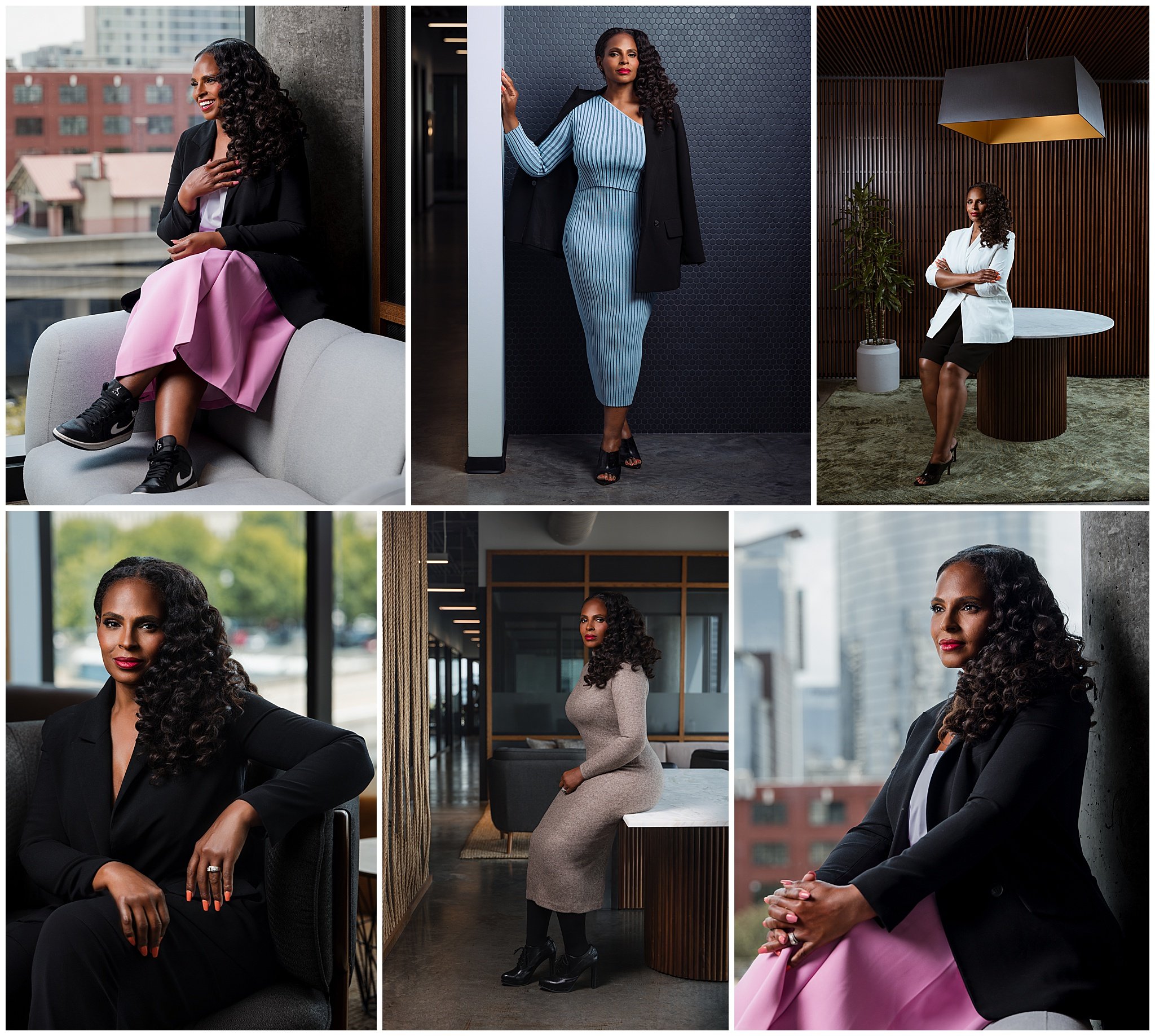 Branding portrait shot at Industrious coworking by Tausha Dickinson