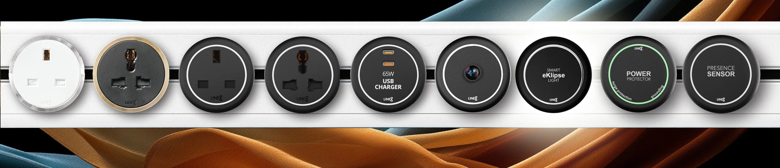 A wide array of Line8 feature adaptors including smart sensors, cameras, and chargers