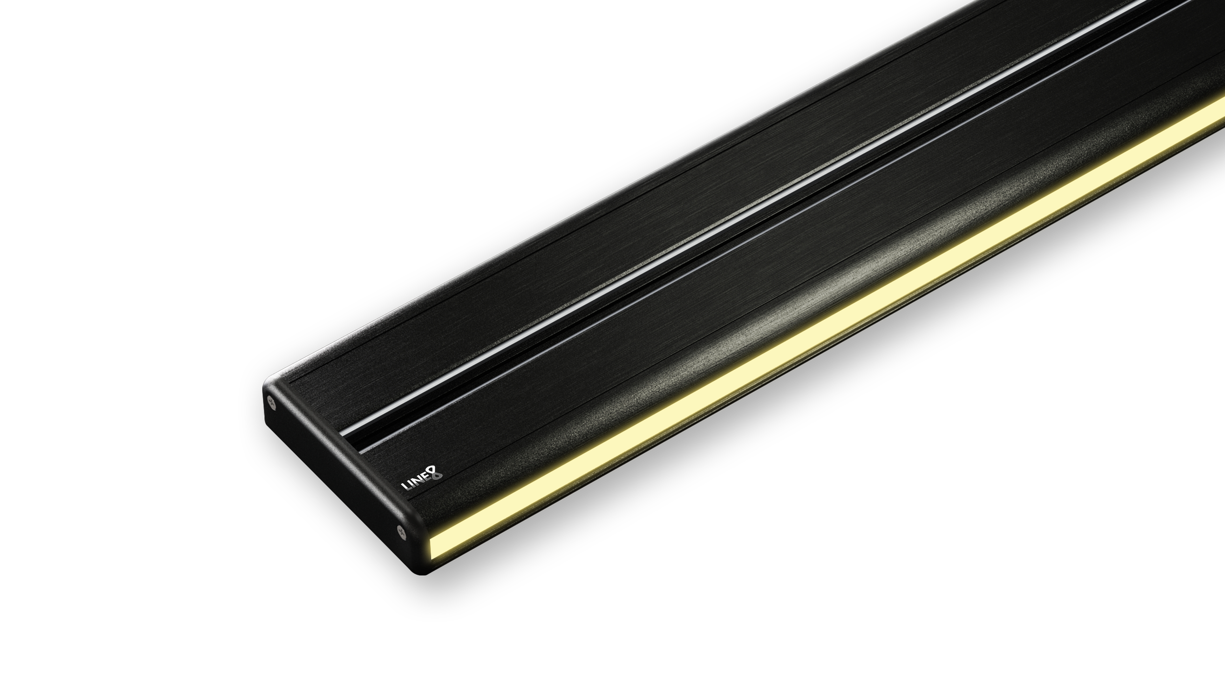Line8 Model SL power track with integrated high CRI ambient lighting at 4000K