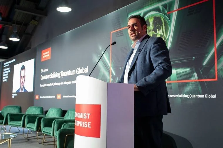 Dr Philip Intallura speaking at The Economist Commercialising Quantum Global, Boston