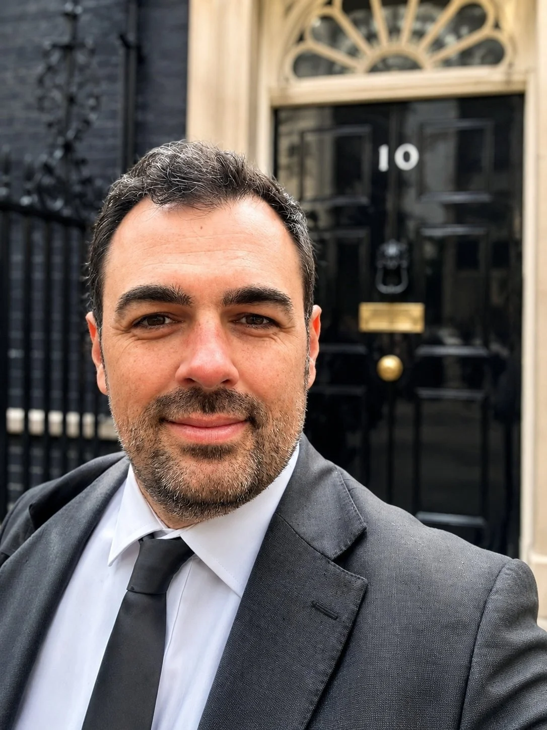 Dr Philip Intallura outside 10 Downing Street, London