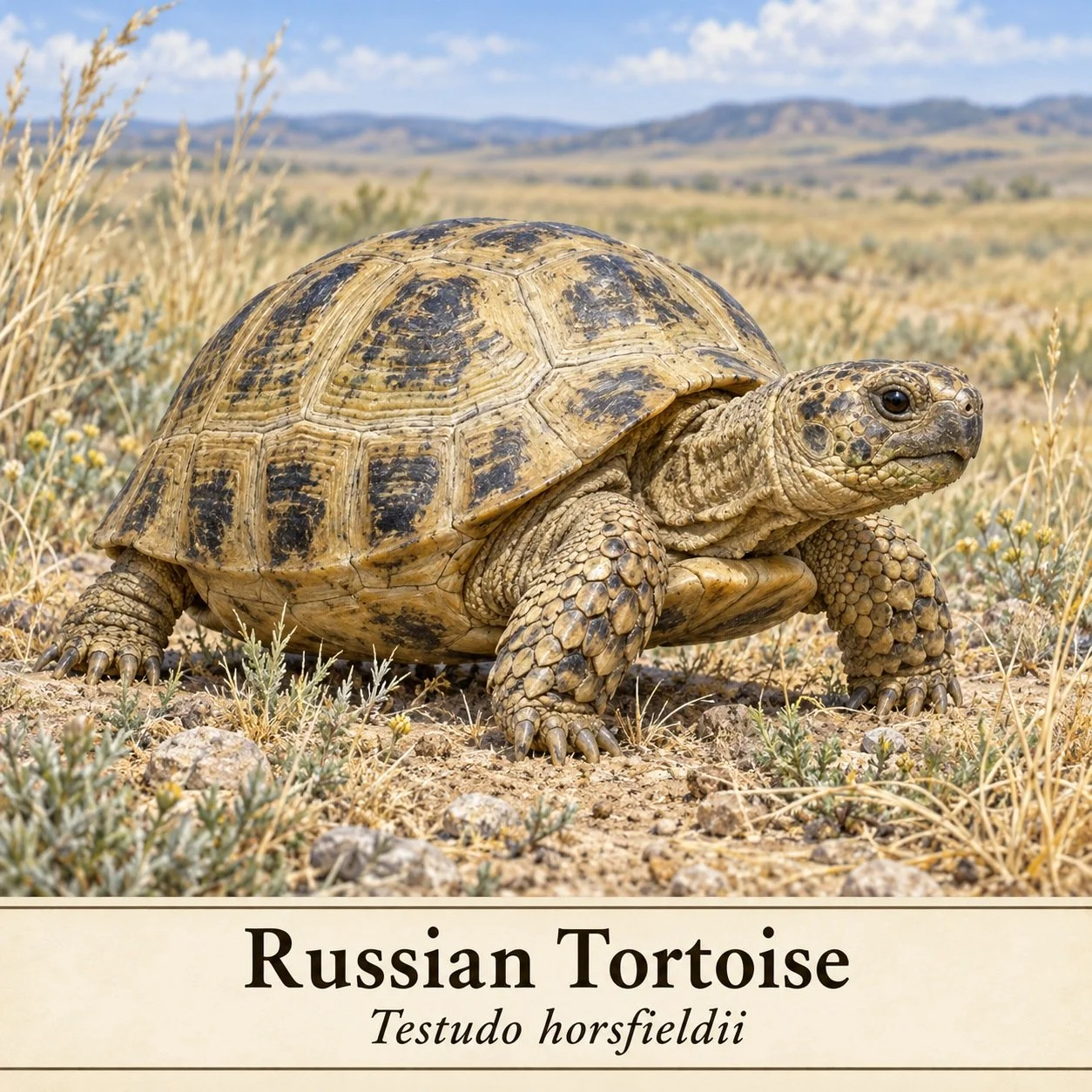 Russian Tortoise — generated illustration