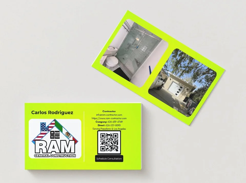 Ram Contractor Business Cards