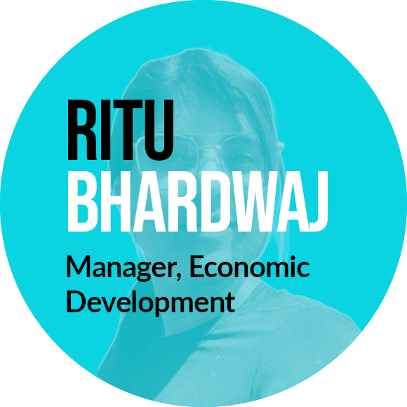 Title of Ritu Bhardwaj, Manager Economic Development