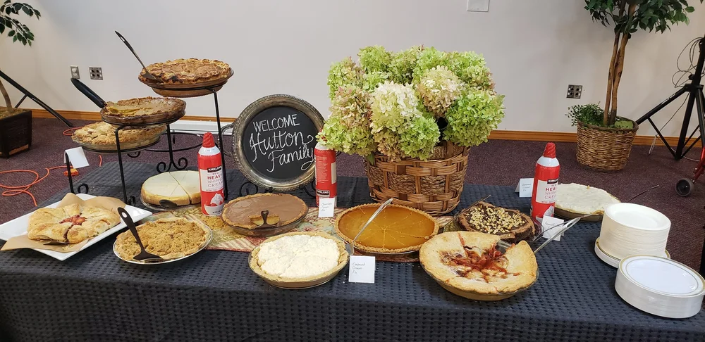 Desserts prepared for a PBC fellowship meal.