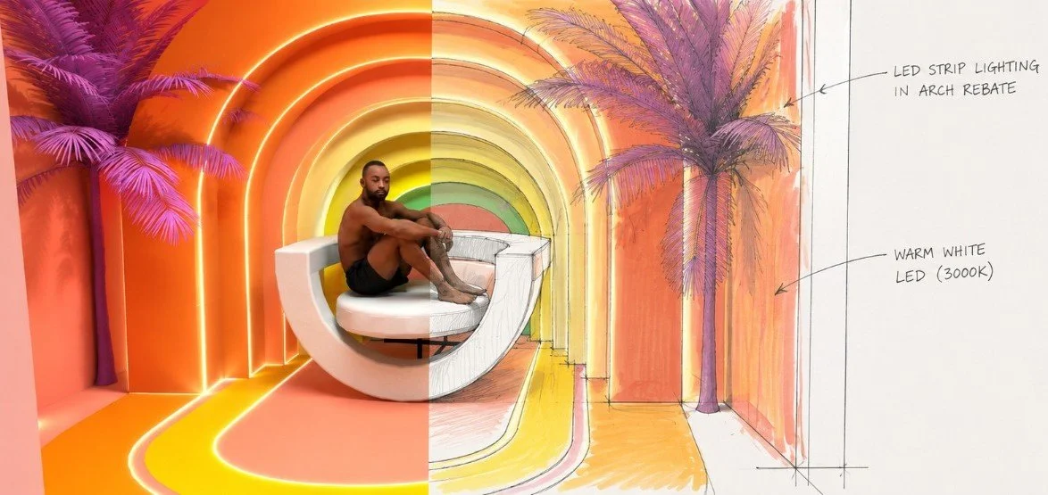 Dating Naked set design