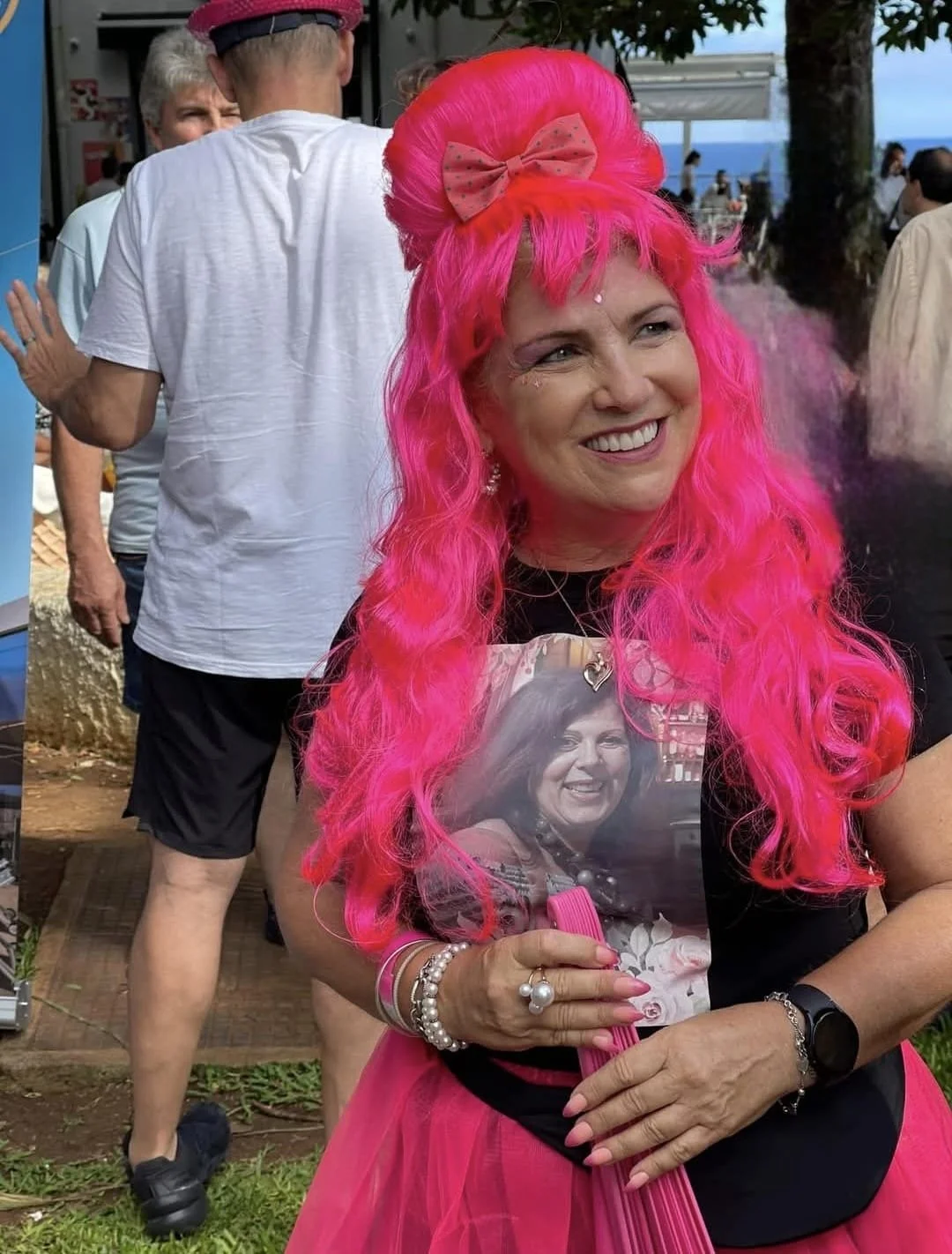 Supporters at the charity walk