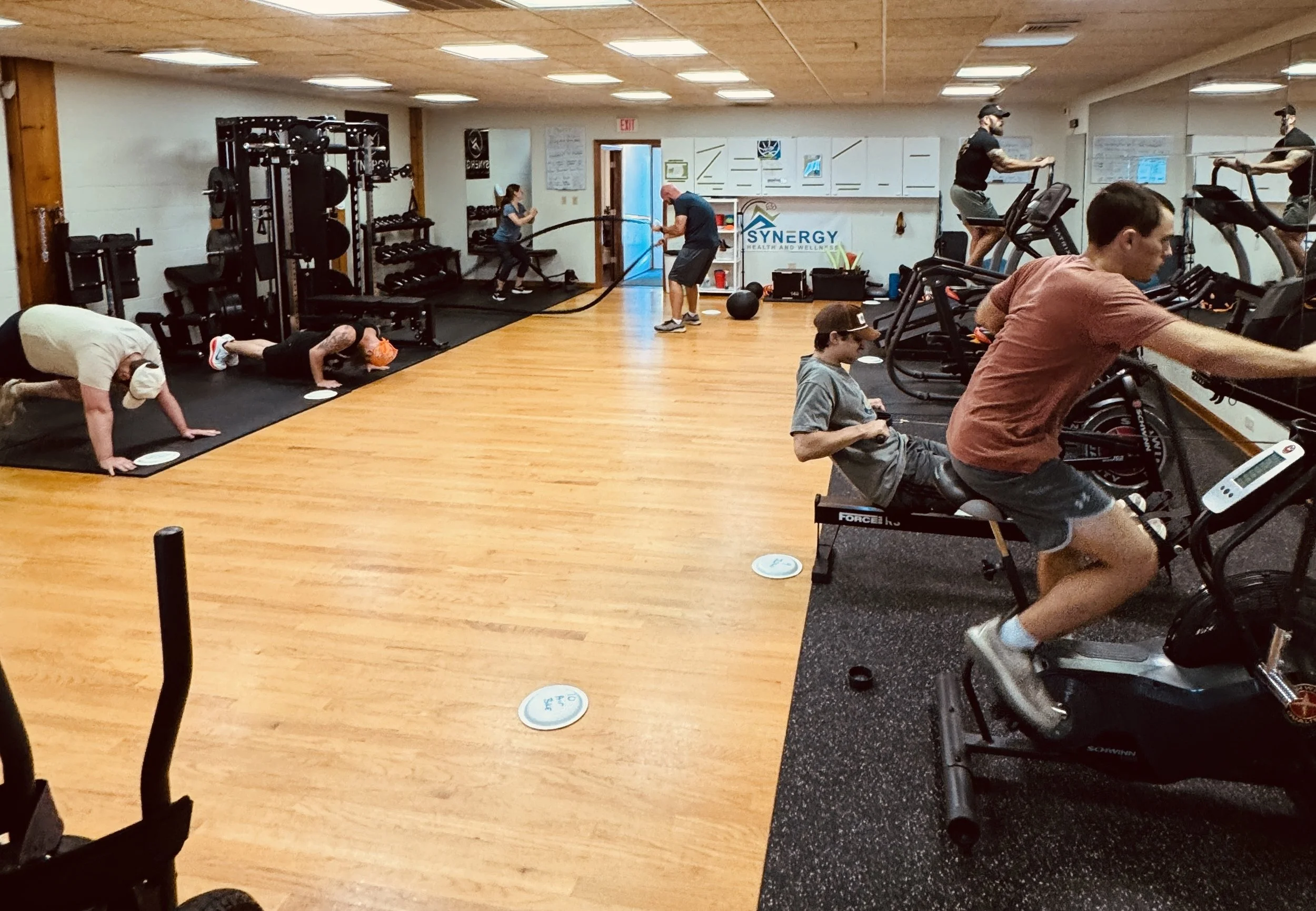 Group fitness class at Synergy