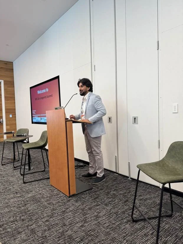 Raghav Sehgal at NYC AI x Longevity Summit, New York