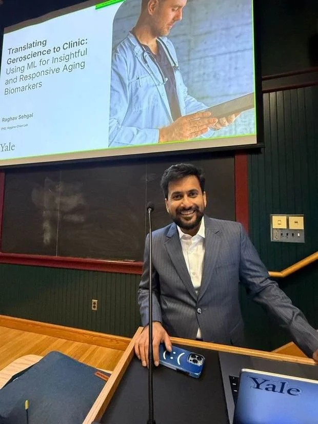 Raghav Sehgal at PhD defense, Yale