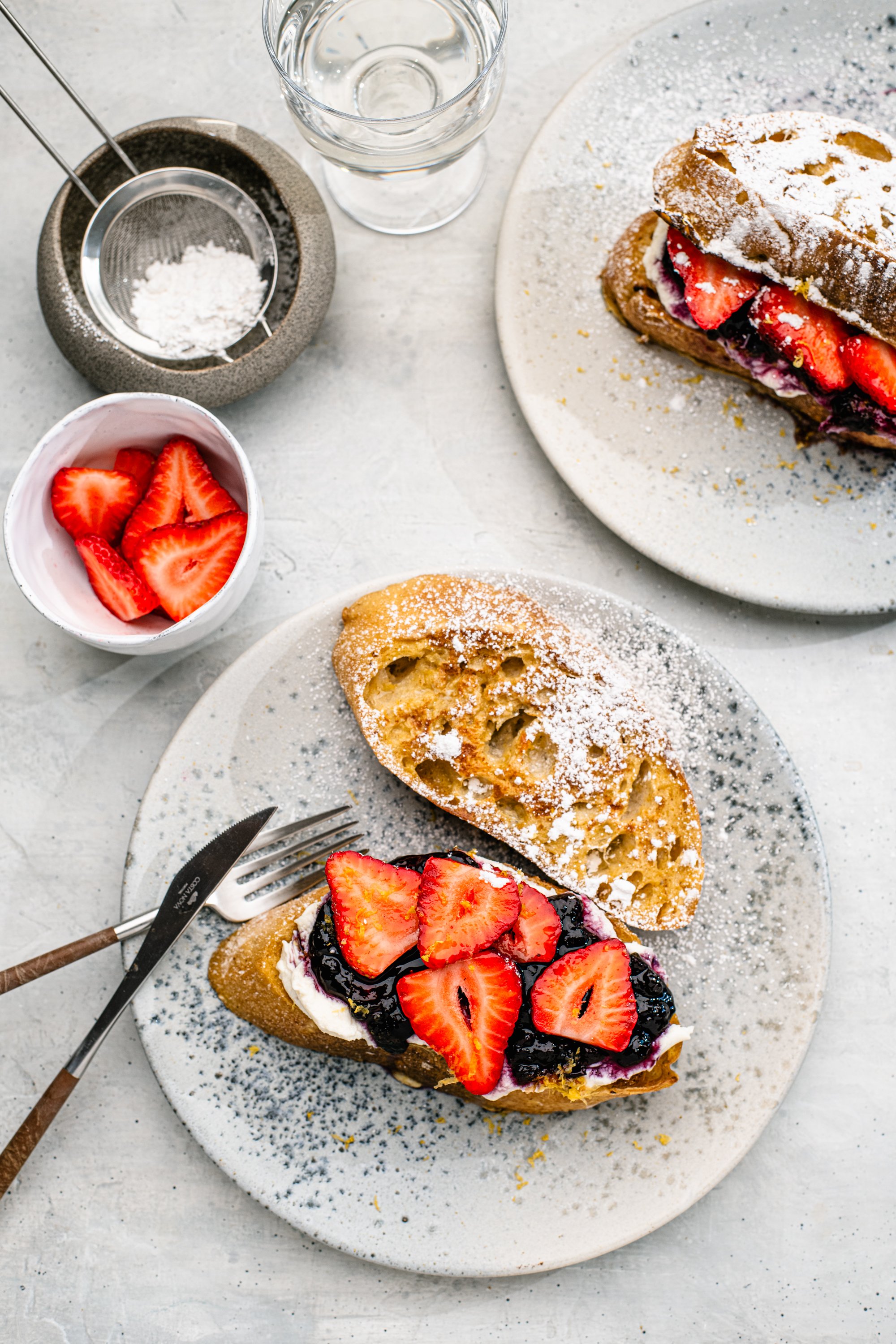 Blueberry Ricotta French Toast Sandwich