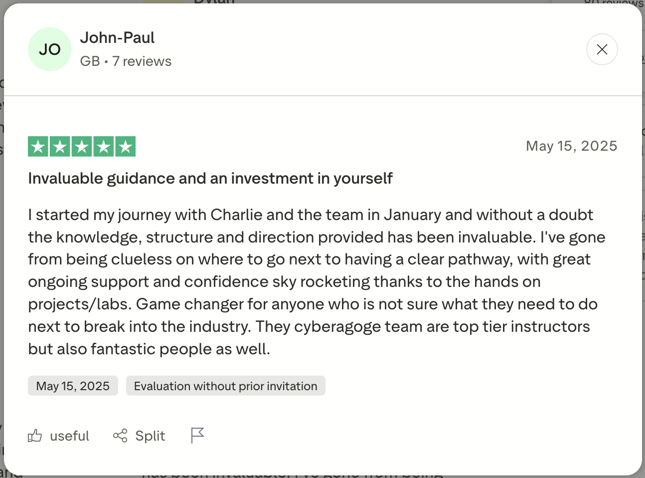 5-star review: DevSecOps bootcamp graduate testimonial