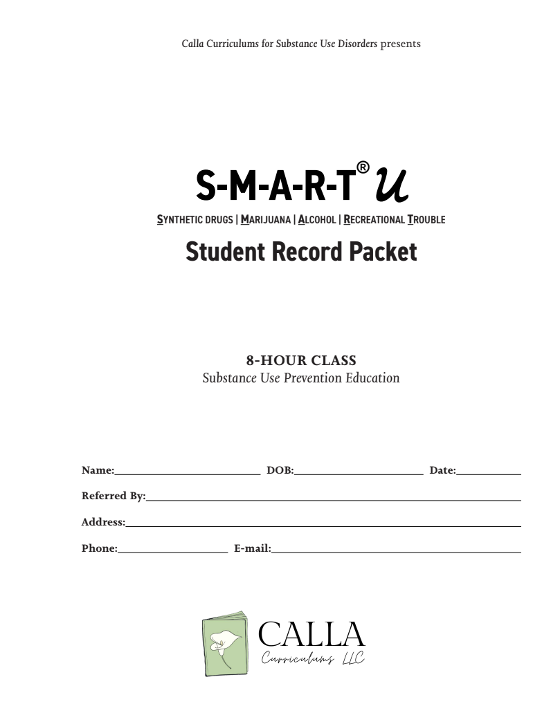 S-M-A-R-T U Student Record Packet