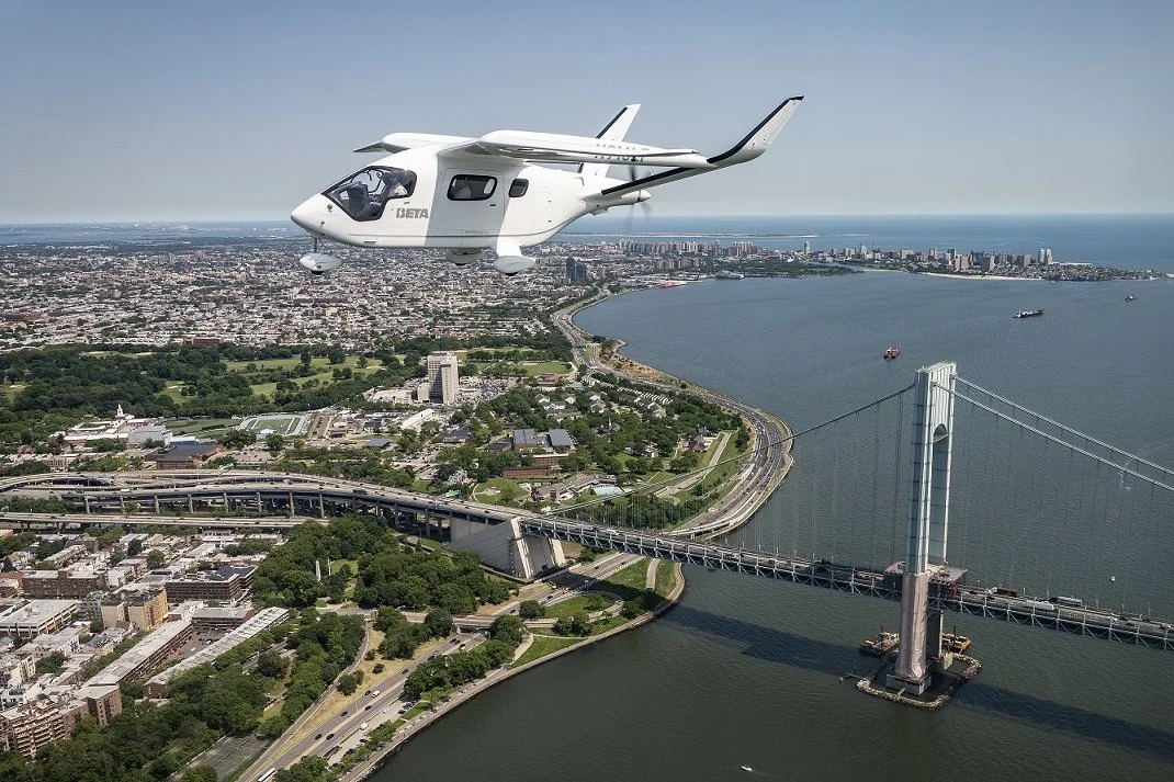 Beta Technologies all-electric ALIA CTOL cargo aircraft in flight