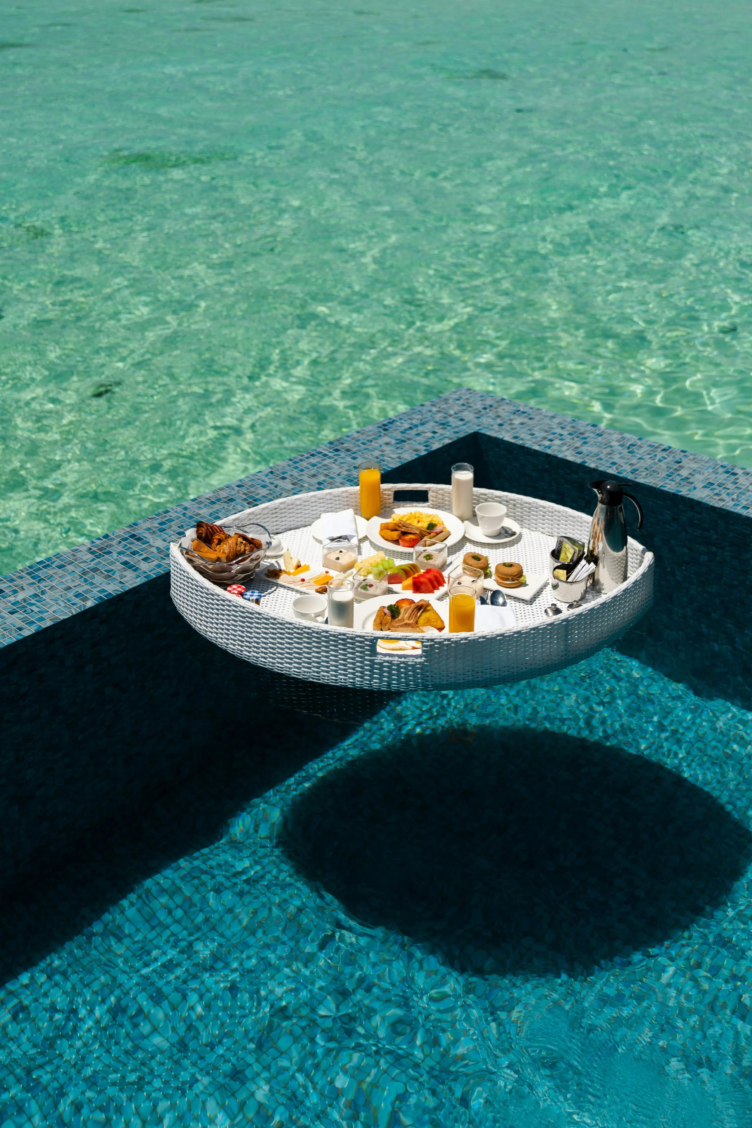 Breakfast in an Infinity Pool