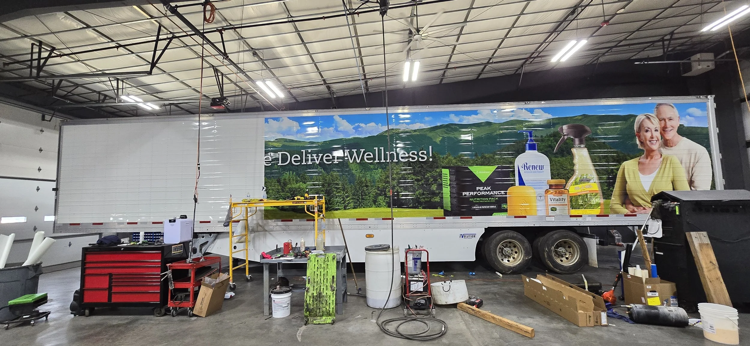 Trailer graphics designed and installed by Vinyl Edge Graphics