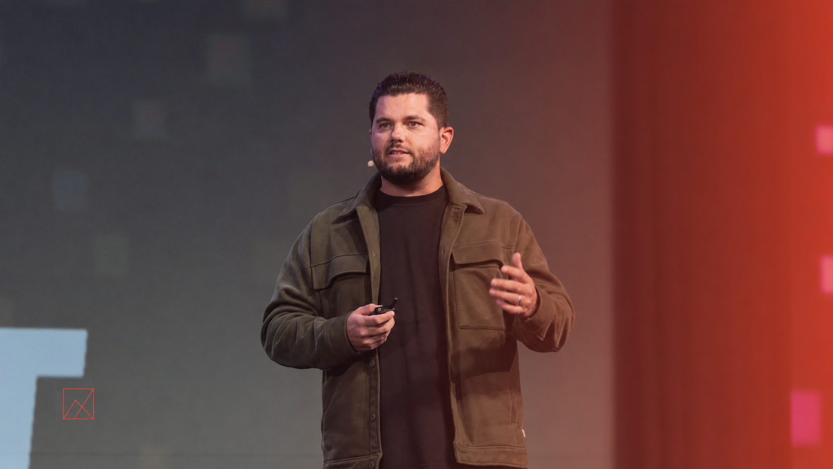 Christian Stubbs presenting a real estate Video Sales Letter lead conversion system at the 2026 Tom Ferry Success Summit